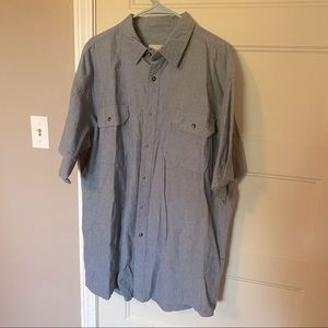 Gray Key Casual Button Down Short Sleeve XXL ;